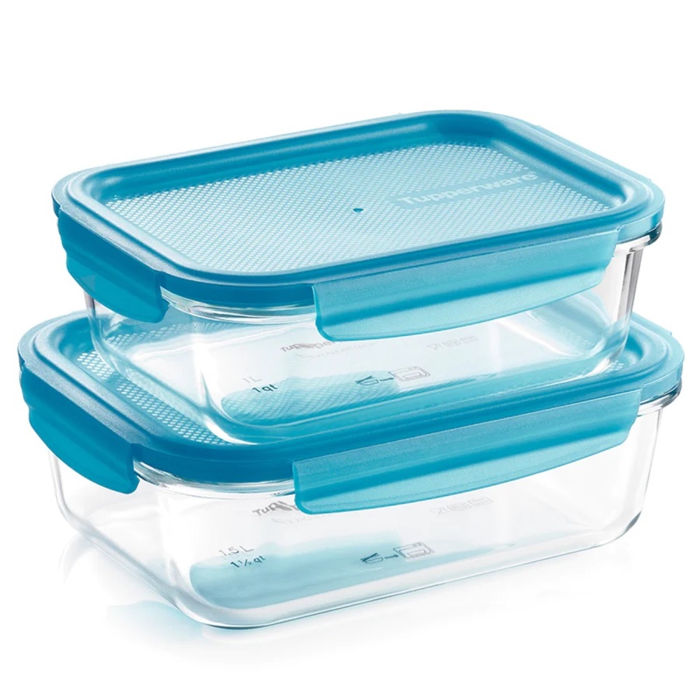 Tupperware PremiaGlass Container set of Two